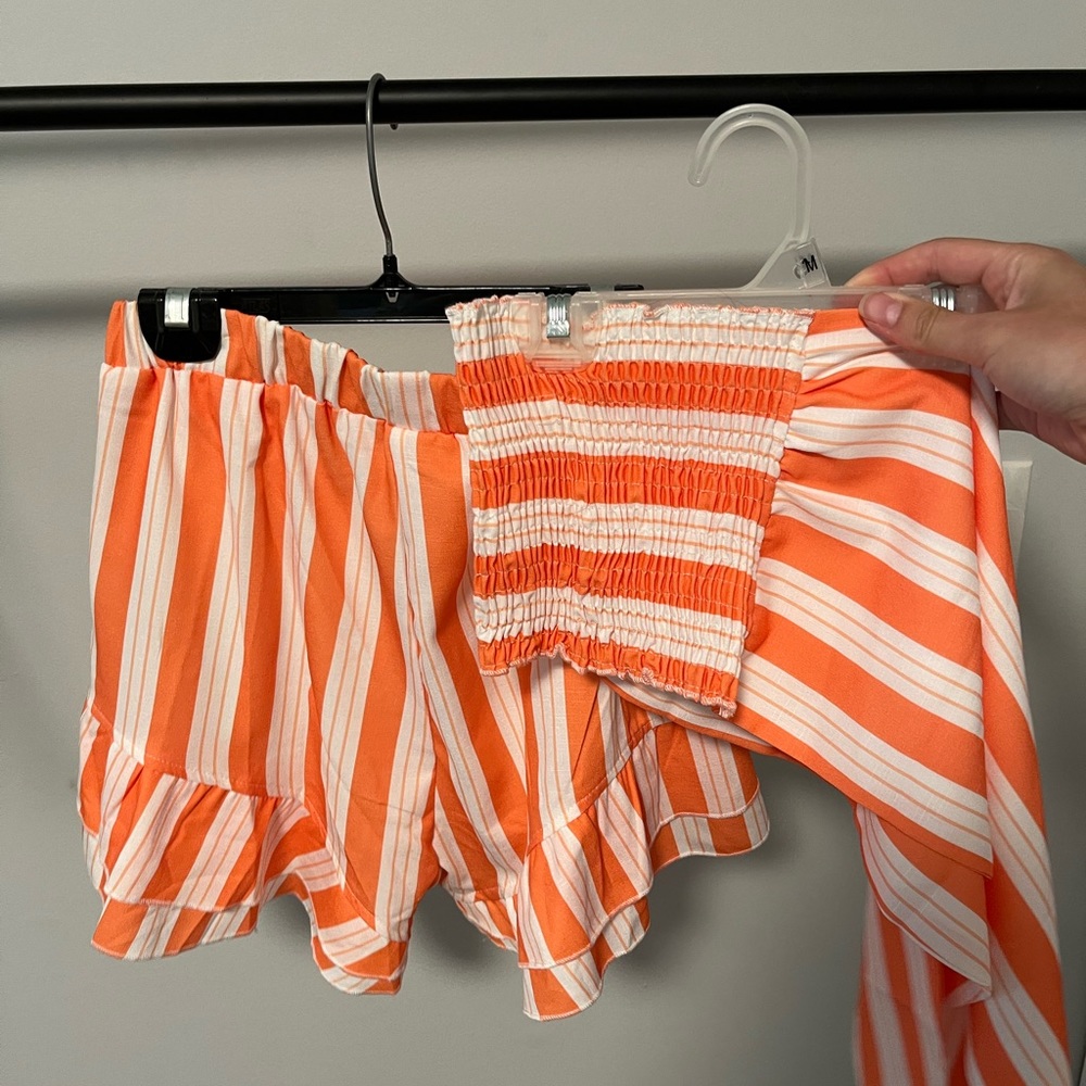 Orange two piece set size medium